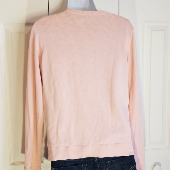 Parisian Pink Silk Blend Covered Button Cardigan - Picture 5 of 7